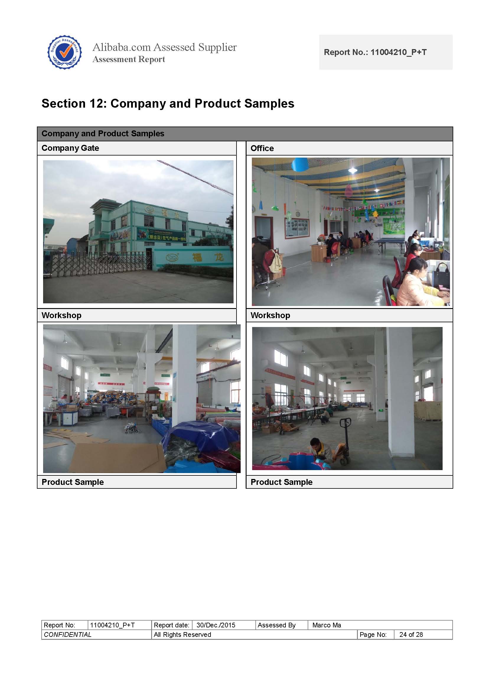 2016 Bureau Veritas Supplier Assessment Report